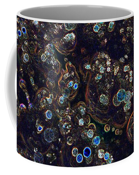 Digital Coffee Mug featuring the photograph Electrified Neon Bubbles by Joseph Baril