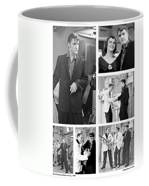 Elvis Coffee Mug featuring the photograph Elvis Collage by Chuck Staley