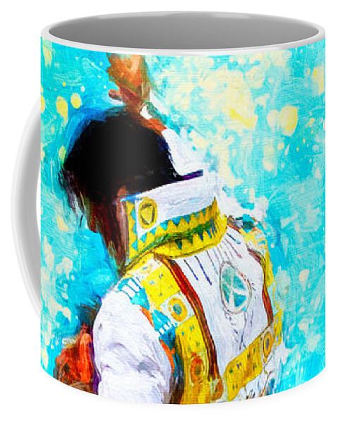 Elvis Coffee Mug featuring the painting Elvis Live by Bob Orsillo
