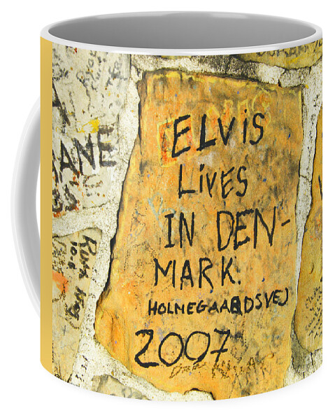 Elvis Coffee Mug featuring the photograph Elvis Lives in Denmark by Lizi Beard-Ward