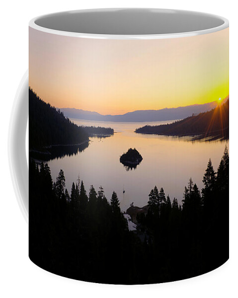 Lake Coffee Mug featuring the photograph Emerald Dawn by Chad Dutson