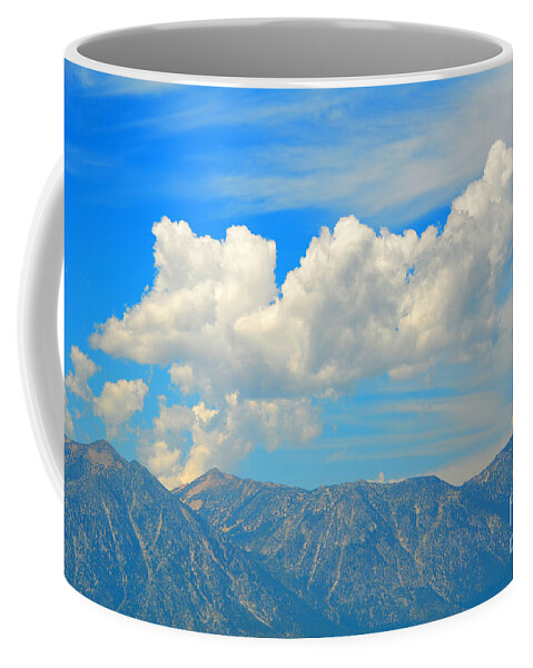 Nevada Coffee Mug featuring the photograph Emerging Thunder Clouds by Debra Thompson