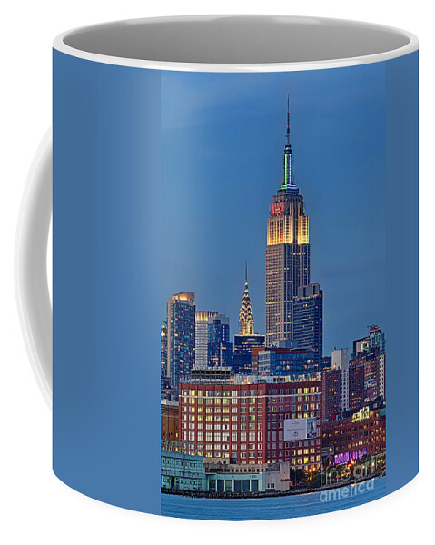 Chrysler Building Coffee Mug featuring the photograph Empire and Chrysler Buildings by Jerry Fornarotto