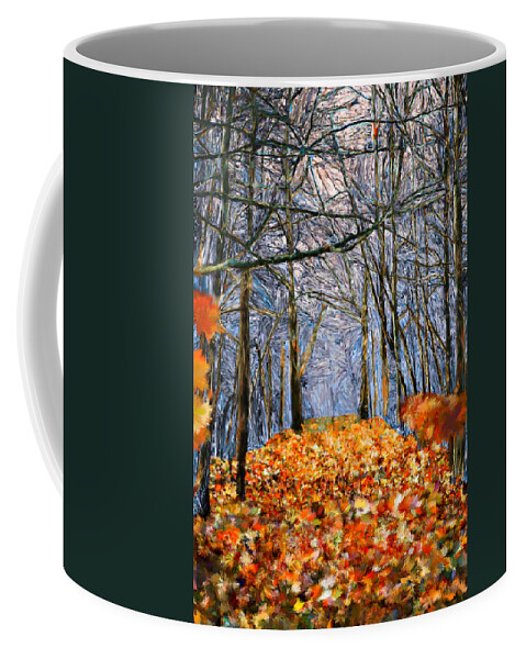 Winter Coffee Mug featuring the painting End of Autumn by Bruce Nutting