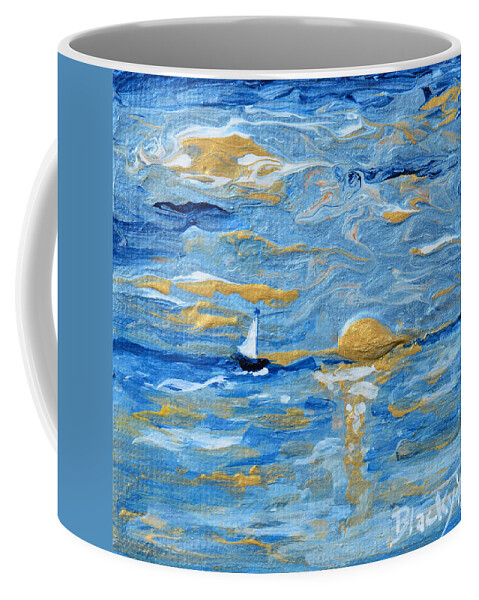 Ship Coffee Mug featuring the painting End Of The Storm by Donna Blackhall