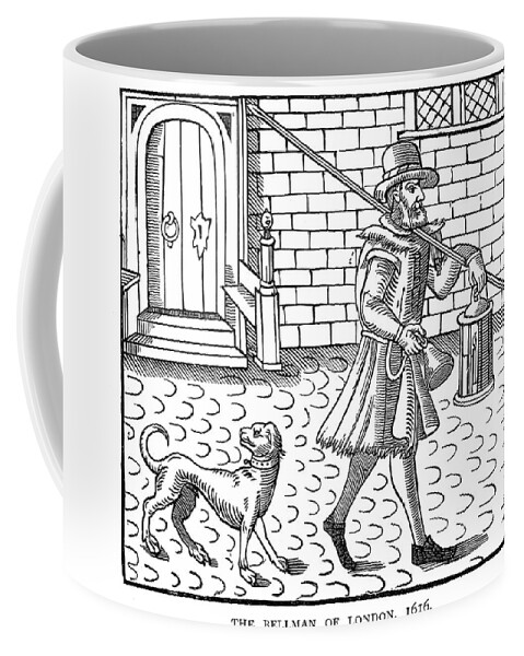 1616 Coffee Mug featuring the painting England Bellman, 1616 by Granger