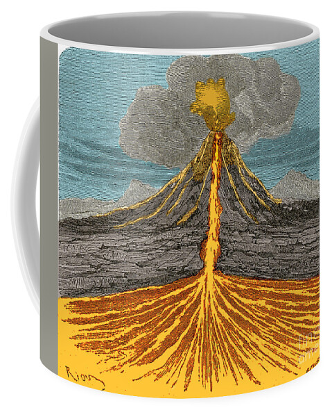 Volcano Coffee Mug featuring the photograph Erupting Volcano by Science Source