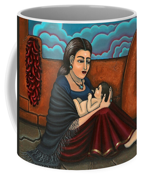 Mother Coffee Mug featuring the painting Es todo or You Are Everything by Victoria De Almeida