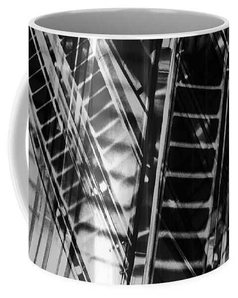 Escalator Coffee Mug featuring the photograph Escalators by Shawna Rowe