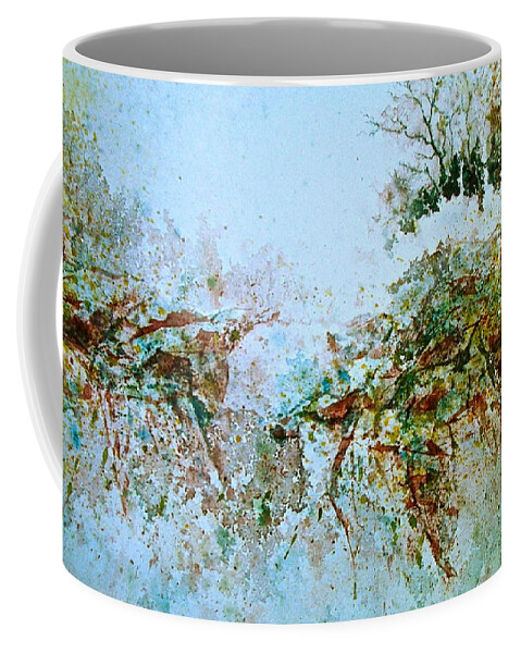 Watercolor Coffee Mug featuring the painting Escarpment by Carolyn Rosenberger