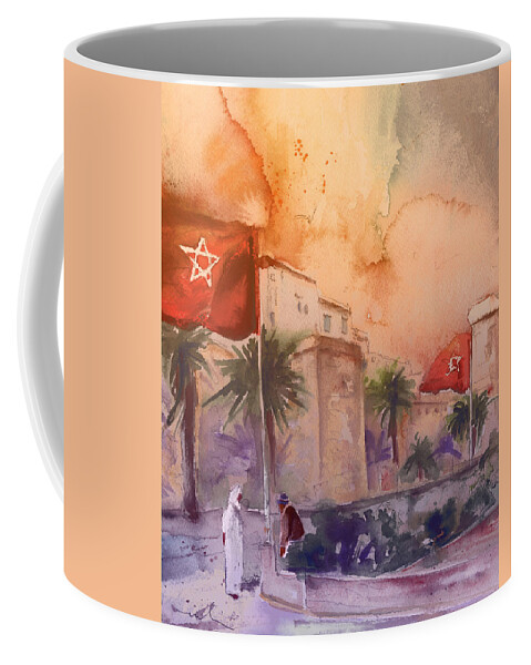 Travel Coffee Mug featuring the painting Essaouira Town 03 by Miki De Goodaboom
