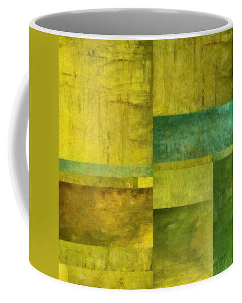 Green Coffee Mug featuring the painting Essence of Green by Michelle Calkins