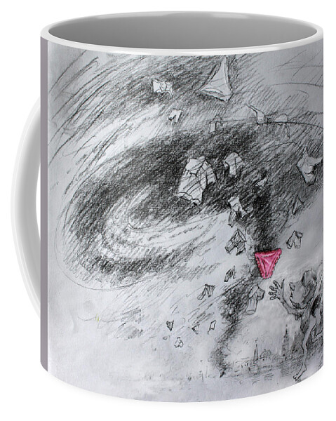 Eu Coffee Mug featuring the drawing EU and US Sanctions on Russia by Ylli Haruni