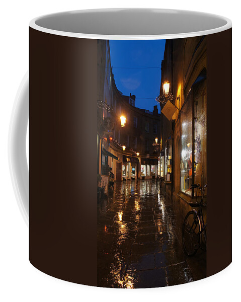 Night Street Of Cambridge Coffee Mug featuring the photograph Evening after the rain by Elena Perelman
