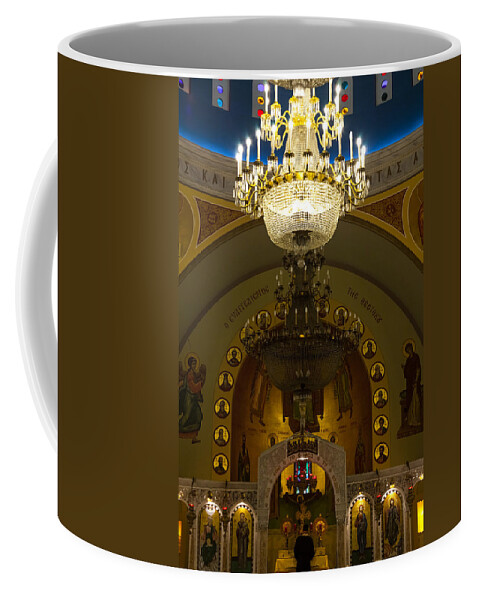 1948 Coffee Mug featuring the photograph Evening Mass at St Sophia by Ed Gleichman