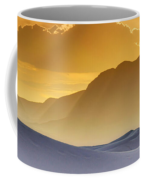 White Sands Coffee Mug featuring the photograph Evening Stillness - White Sands Sunset by Nikolyn McDonald