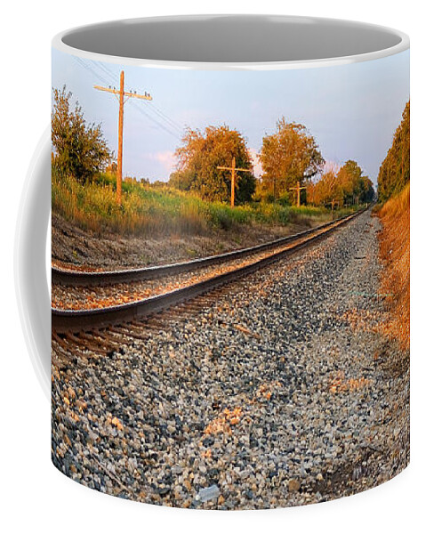 Dusk Coffee Mug featuring the photograph Evening Tracks by Lars Lentz