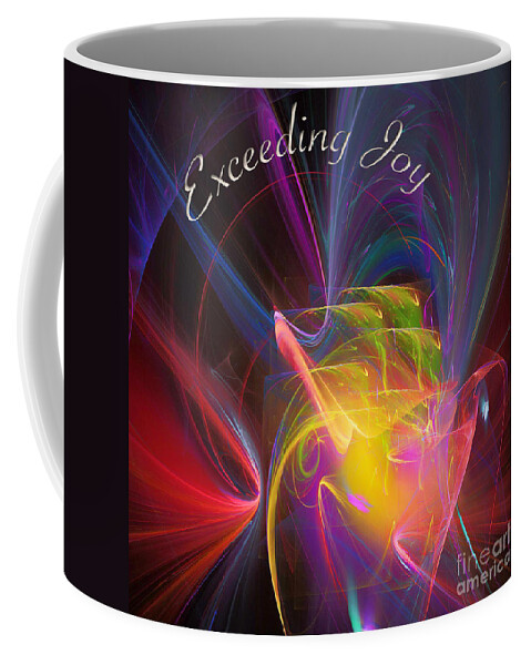 Abstract Coffee Mug featuring the digital art Exceeding Joy by Margie Chapman