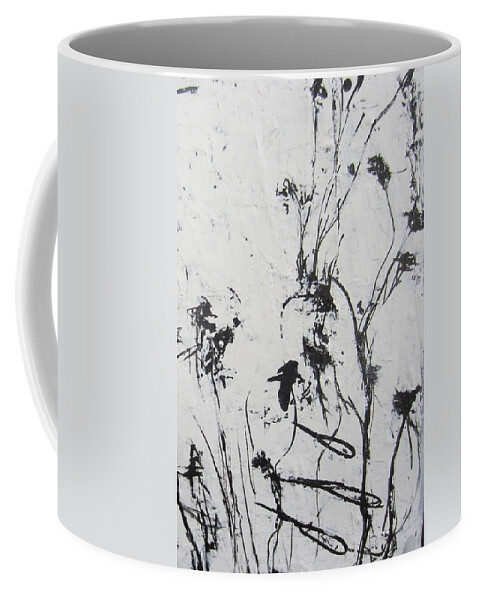 Nature Coffee Mug featuring the painting Excerpt 2 from Black and White 3 by Francine Ethier