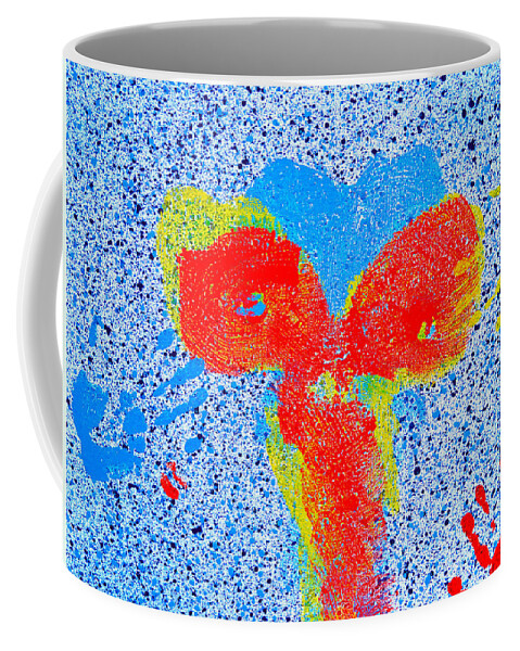 Nude Paintings Paintings Coffee Mug featuring the painting Excuse me you're touching me by Mayhem Mediums