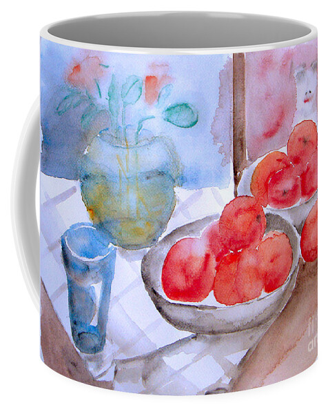Fruit Coffee Mug featuring the painting Expectation by Jasna Dragun