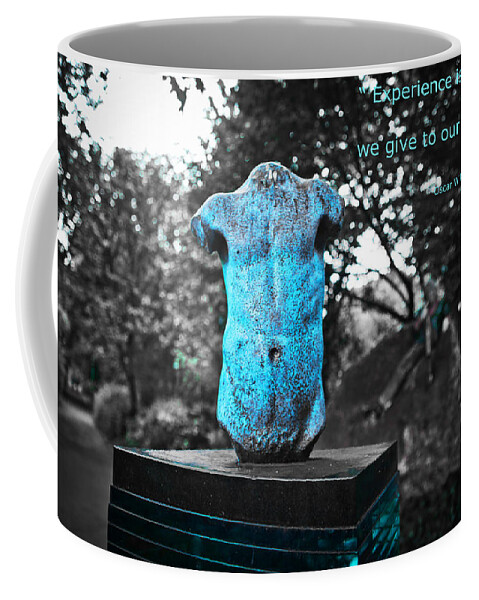 Quote Coffee Mug featuring the painting Experience by Alex Art