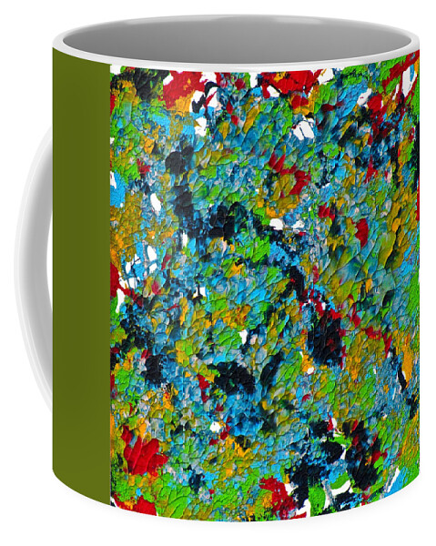 Abstract Coffee Mug featuring the painting Exploring by Artcetera By   LizMac