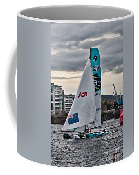 Extreme 40 Catamarans Coffee Mug featuring the photograph Extreme 40 Team GAC Pindar by Steve Purnell