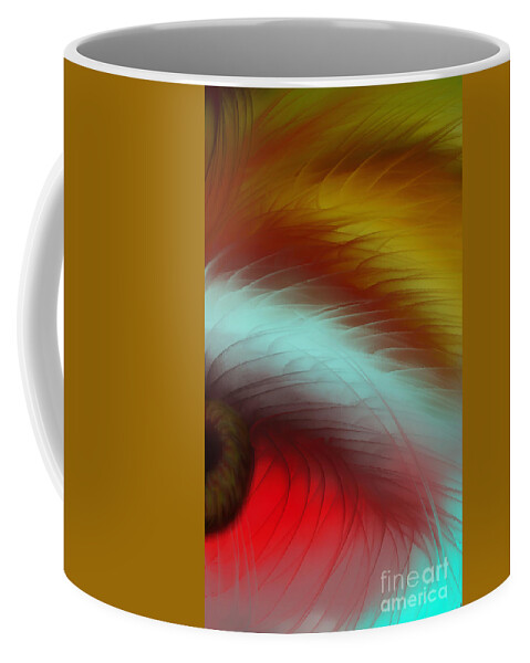 Abstract Coffee Mug featuring the painting Eye Of The Beast by Anita Lewis
