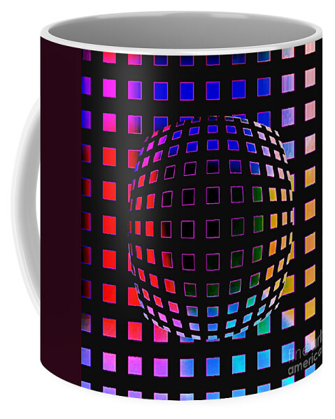 Abstract Coffee Mug featuring the digital art Eye of the TV by Stan Reckard