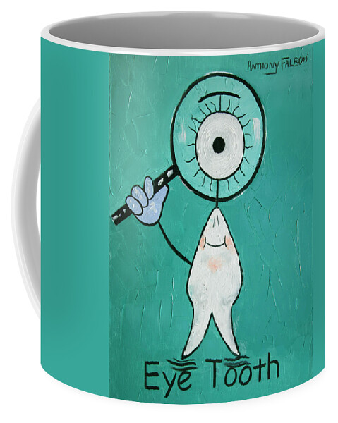 Eye Tooth Coffee Mug featuring the painting Eye Tooth by Anthony Falbo