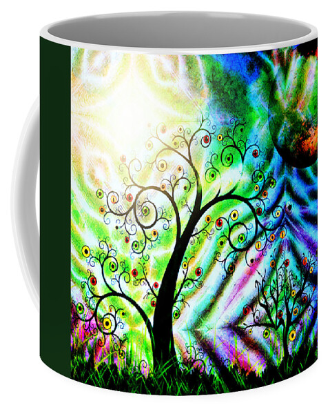 Abstract Colorful Trees Coffee Mug featuring the painting Eye Tree by Ally White
