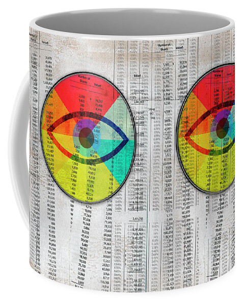 Analysis Coffee Mug featuring the photograph Eyes Looking At Stock Prices by Ikon Images