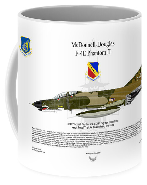 Mcdonnell Douglas Coffee Mug featuring the digital art F-4E Phantom II by Arthur Eggers