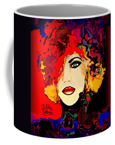 Face Coffee Mug featuring the mixed media Face 14 by Natalie Holland