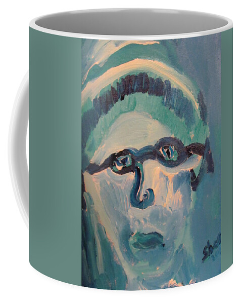Old Man Coffee Mug featuring the painting Face Three As Grandpa Snowman by Shea Holliman