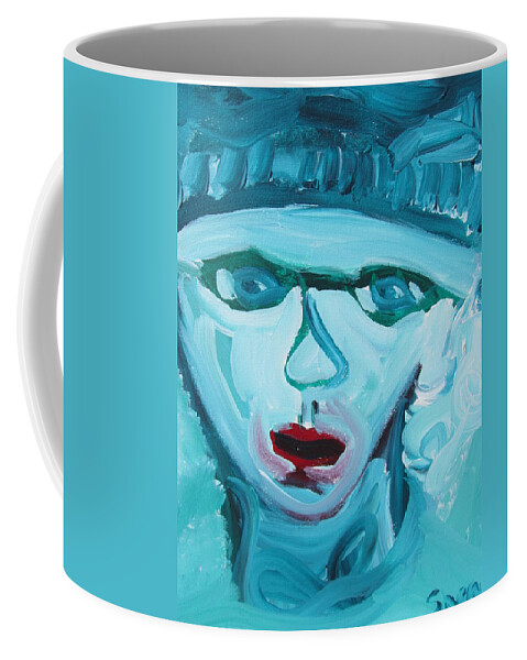 Face Coffee Mug featuring the painting Face Two by Shea Holliman