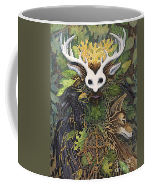 Nature Coffee Mug featuring the painting Faerie King by Antony Galbraith
