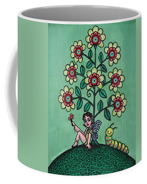 Fairy Coffee Mug featuring the painting Fairy Series Katrina by Victoria De Almeida