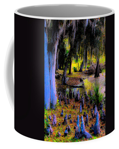 Abstract Coffee Mug featuring the photograph Fairyland of Gnomes by DigiArt Diaries by Vicky B Fuller