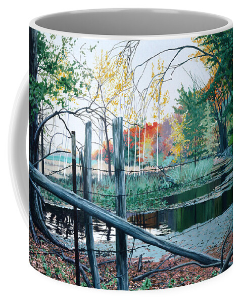 Autumn Coffee Mug featuring the painting Faith by Lynn Hansen