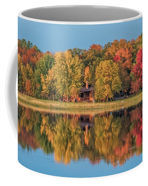 Picturesque Coffee Mug featuring the photograph Fall Colors in Cabin Country by Paul Freidlund