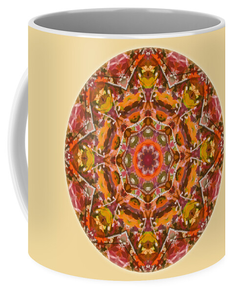 Mandala Coffee Mug featuring the digital art Fall Colors Mandala 2 by Beth Venner