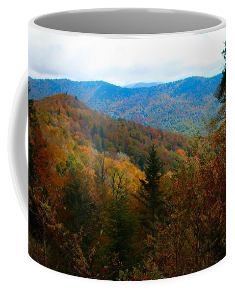 Carol R Montoya Coffee Mug featuring the photograph Fall in the Blue Ridge Mountains by Carol Montoya