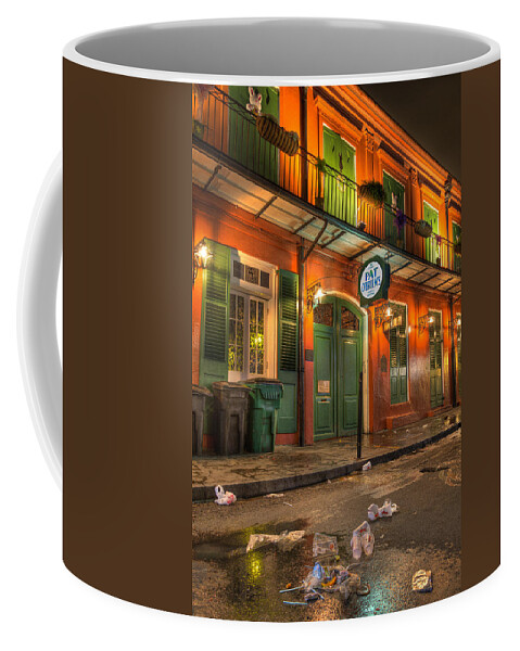 French Quarter Coffee Mug featuring the photograph Fall-out from Pat O'Briens by Tim Stanley