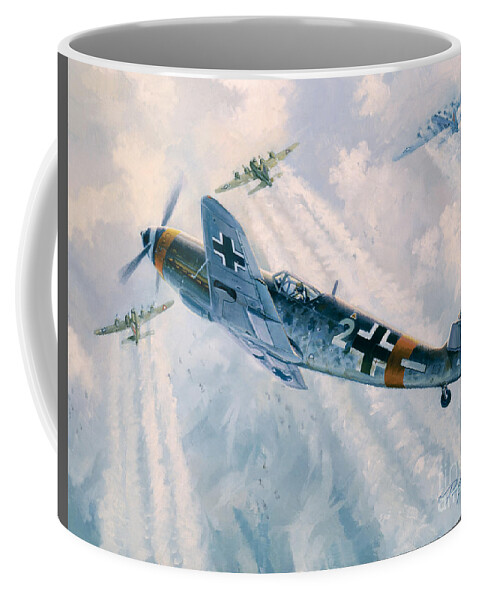 Aviation Art Print Coffee Mug featuring the painting Familiarity Breeds Respect by Randy Green