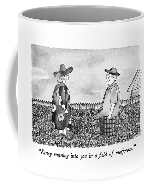Fancy Running Into You In Field Of Marjoram! Coffee Mug by Victoria Roberts  - Conde Nast