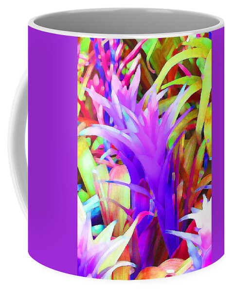 Bromeliad Coffee Mug featuring the photograph Fantasy Bromeliad Abstract by Margaret Saheed