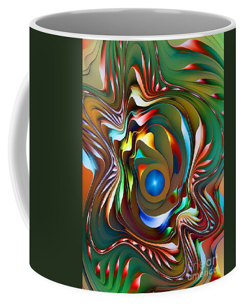 Abstract.digital Coffee Mug featuring the digital art Fantasy Flower 3 by Klara Acel