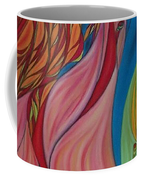 Pastel Coffee Mug featuring the pastel Far Away Eyes by Robert Nickologianis